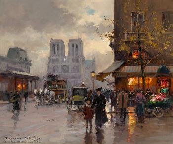 Edouard Cortes : Place St Michel, Notre Dame III